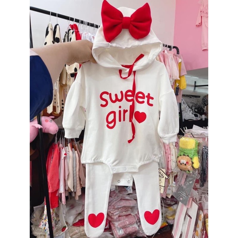 Body lót lông cho bé gái (size 5-13kg)