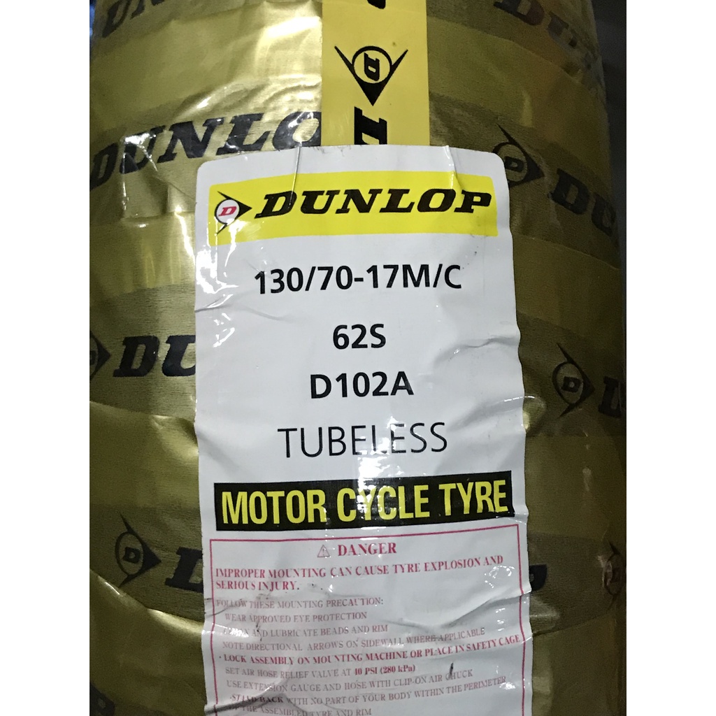 Vỏ Dunlop 90/80/17, 120-130-140/70/17 Bánh Trước/Sau Winner, Exciter150/155 - Không Ruột