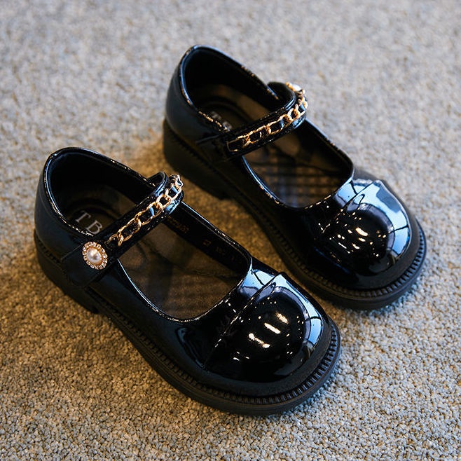 Giày Da Đế Mềm Phong Cách Anh Quốc Thời Trang Xuân Thu 2022 Cho Bé Gái