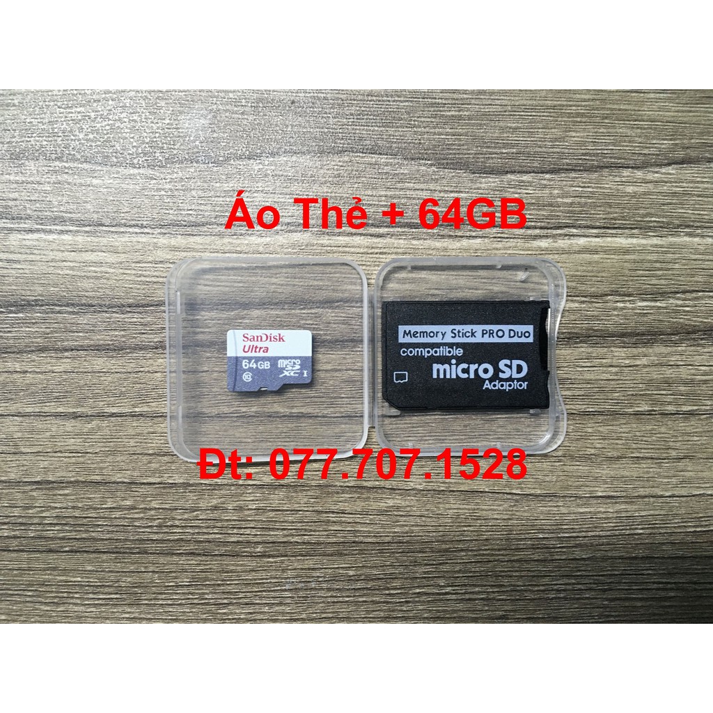 Áo thẻ nhớ adaptor MicroSD 32Gb 64Gb cho PSP 1000 2000 3000 | BigBuy360 - bigbuy360.vn