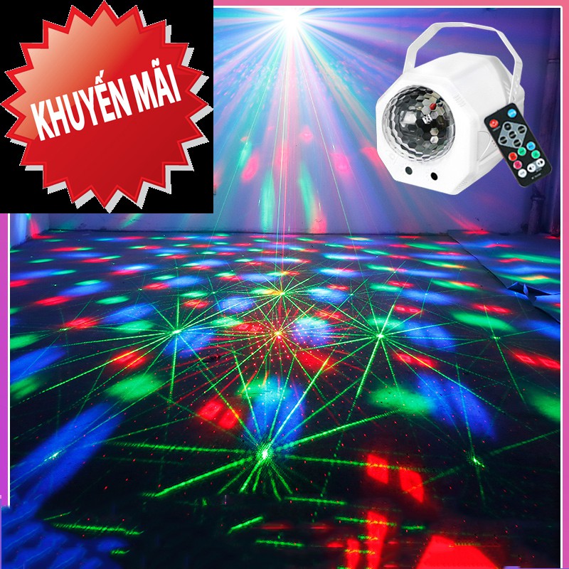Đèn nháy sân khấu 60 hiệu ứng có điều khiển từ xa, đèn laser nhấp nháy theo nhạc, đèn laze sân khấu