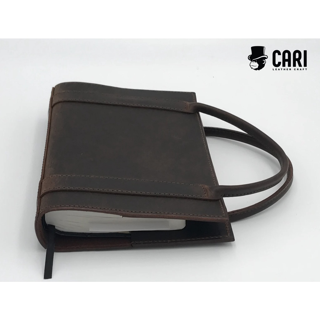 Kẹp tài liệu bìa da Vintage dáng túi xách | Kẹp tài liệu bìa da Handmade | Kẹp tài liệu da thật 100% - M04