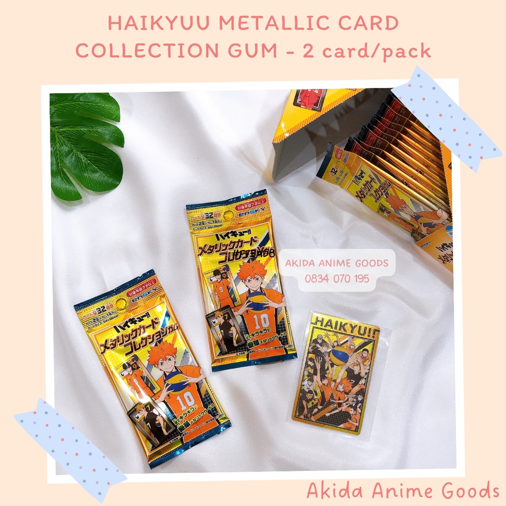 Pack random/ thẻ nhân vật anime - metal card - haikyuu