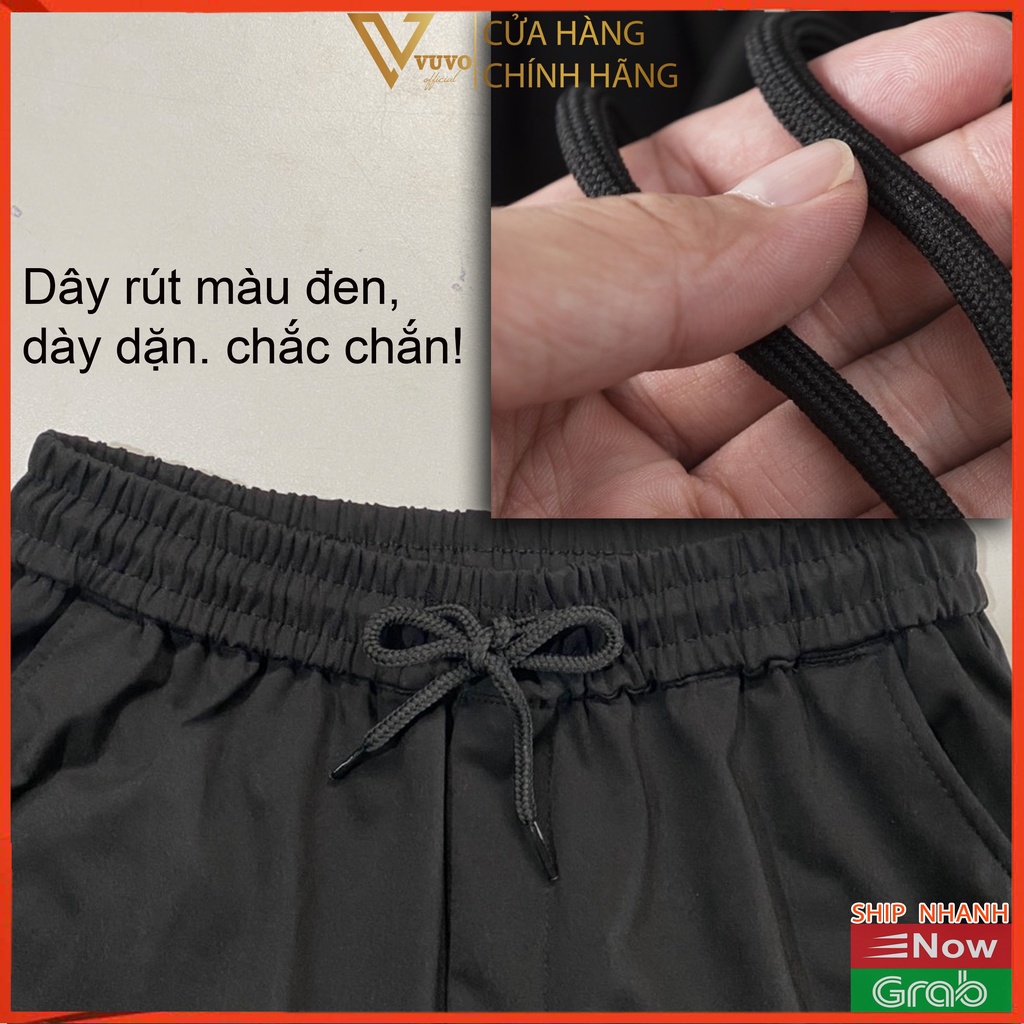 Quần Jogger Nam Dài Thể Thao Chất Umi Hàn Quốc Cao Cấp Co Dãn Dáng Lửng Baggy Màu Đen