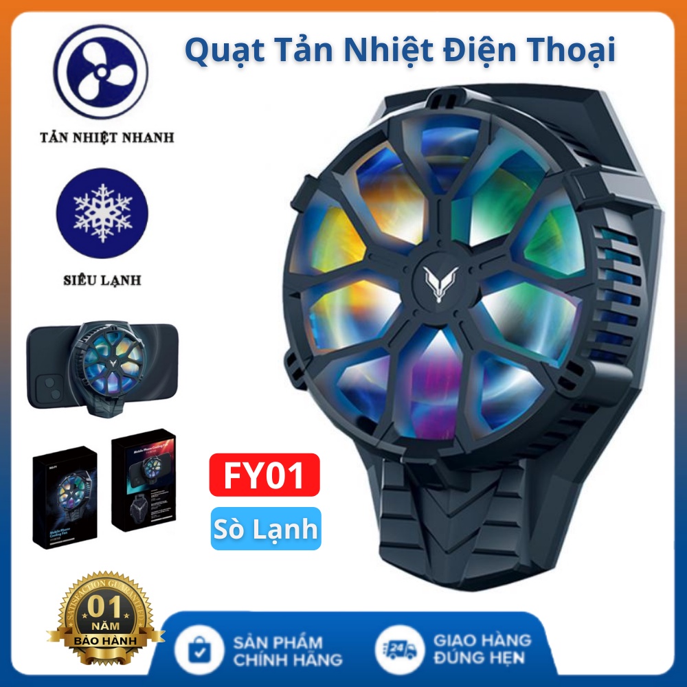 Quạt tản nhiệt điện thoại sò lạnh FY01  FREESHIP  Quạt tản nhiệt sò lạnh bán dẫn làm mát tức thì tăng hiệu năng