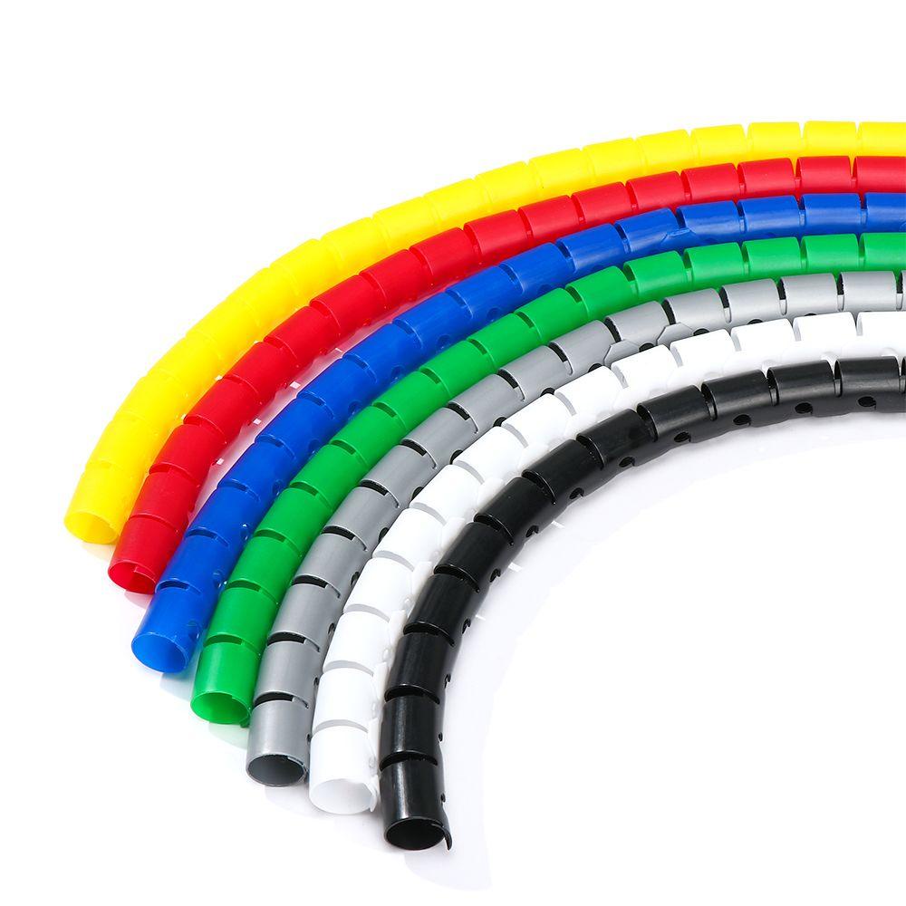 ♫DAPHNE♫ Winding Pipe Spiral Wire Organizer Flame Retardant Wire Protector Pipe Protection Cable Holder Cover Tube Wrap Tube Cable Sleeves Line Organizer/Multicolor