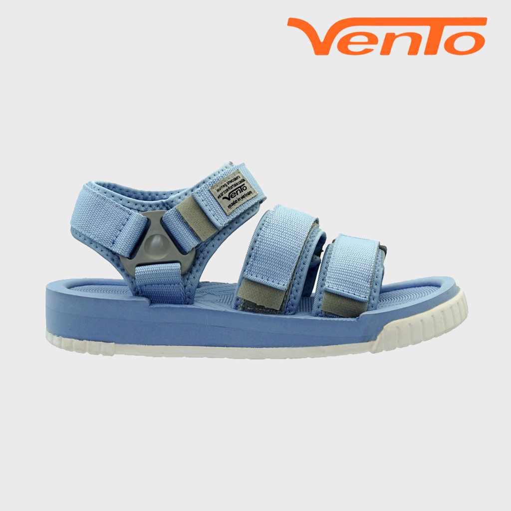 Giày Sandal Vento Nam Nữ 3 Quai NV9801G Màu Xám Ghi