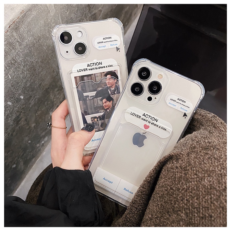 Ốp Điện Thoại Silicon Dẻo Trong Suốt Có Túi Khí Chống Sốc Bảo Vệ Camera Cho Iphone