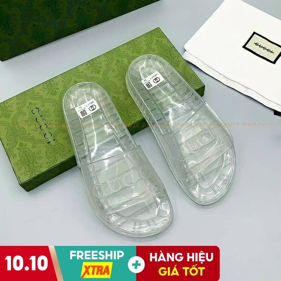 Dép Nam Nữ Quai Trong Suốt - Dép Quai Ngang Nam Nữ Gucci Trong Suốt