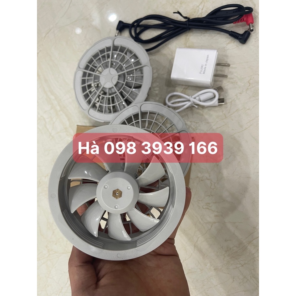 Bộ pin quạt áo điều hoà  FUZI 12v  30000  mAh / FUJIKI 22000 mAh , sạc được điện thoại , chạy 10-25  tiếng .
