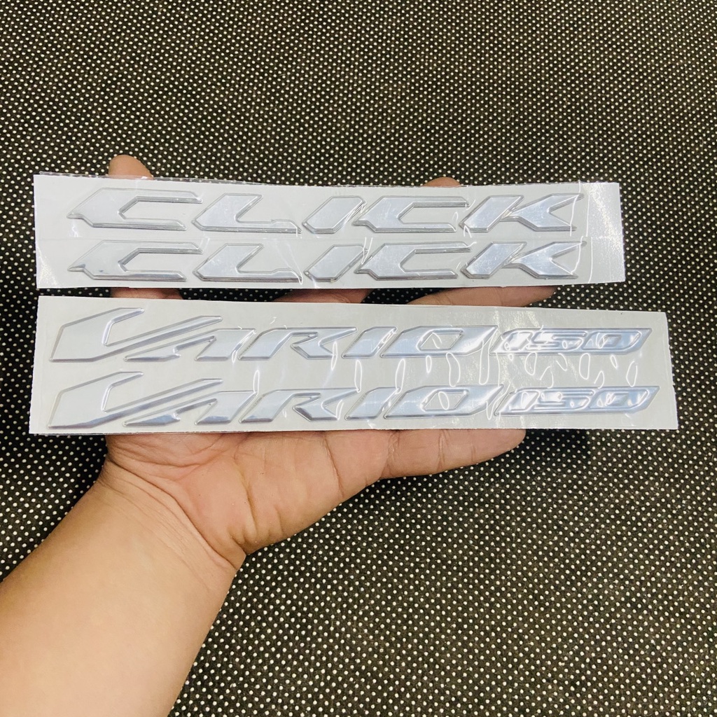 Bộ sưu tập tem chữ CLICK, VARIO 150, tem mủ cứng, kéo dán chắc chắn, dán trang trí xe máy