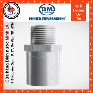 Nối Ren Ngoài Nhựa PVC-U Bình Minh (21 mm đến 49 mm) [Chính Hãng]