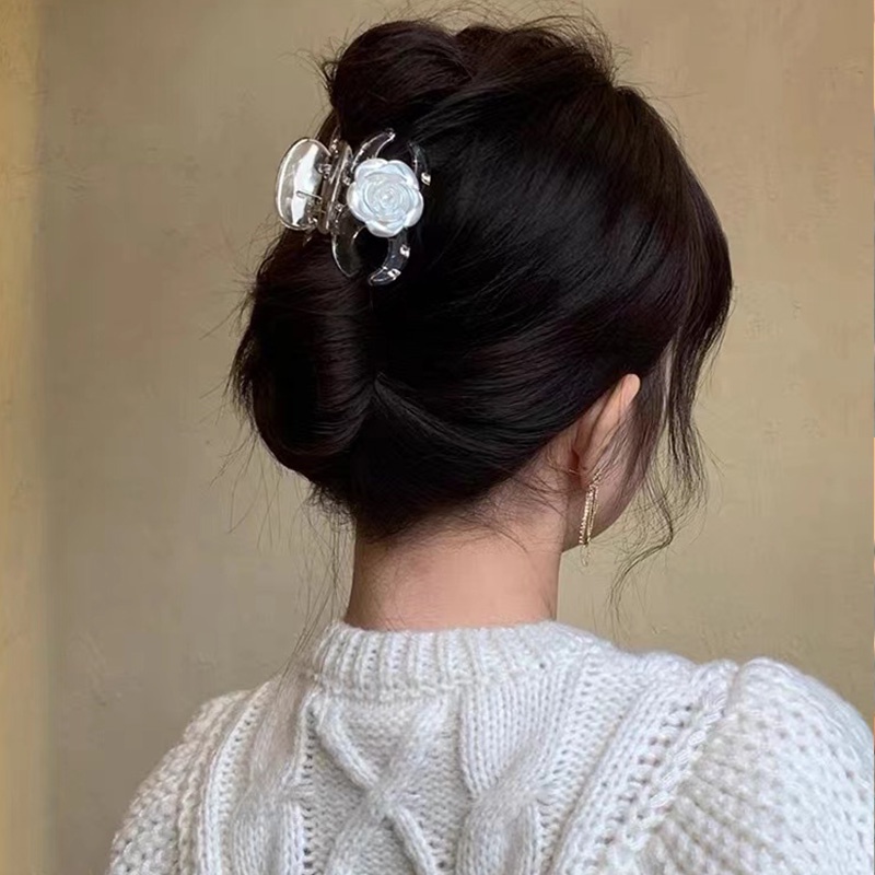 Kẹp Tóc Hoa Trà Trắng Ngọt Ngào Dễ Thương Phong Cách Hàn Quốc Cho Nữ