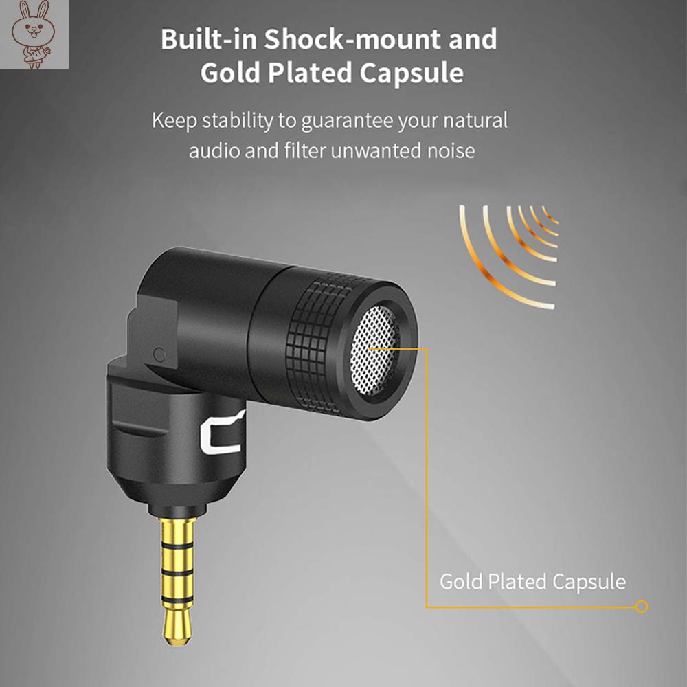 Only♥COMICA CVM-VS07 Mini Flexible Plug-in Omnidirectional Microphone Mic 3.5mm TRRS Plug 90° Adjustable for  Action Camera DSLR Camera Smartphone Stabilizer