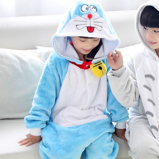 Bộ Đồ hình thú liền thân lông mịn Pijama dành Cho Người Lớn và Trẻ Em Hoạt Hình Cosplay
