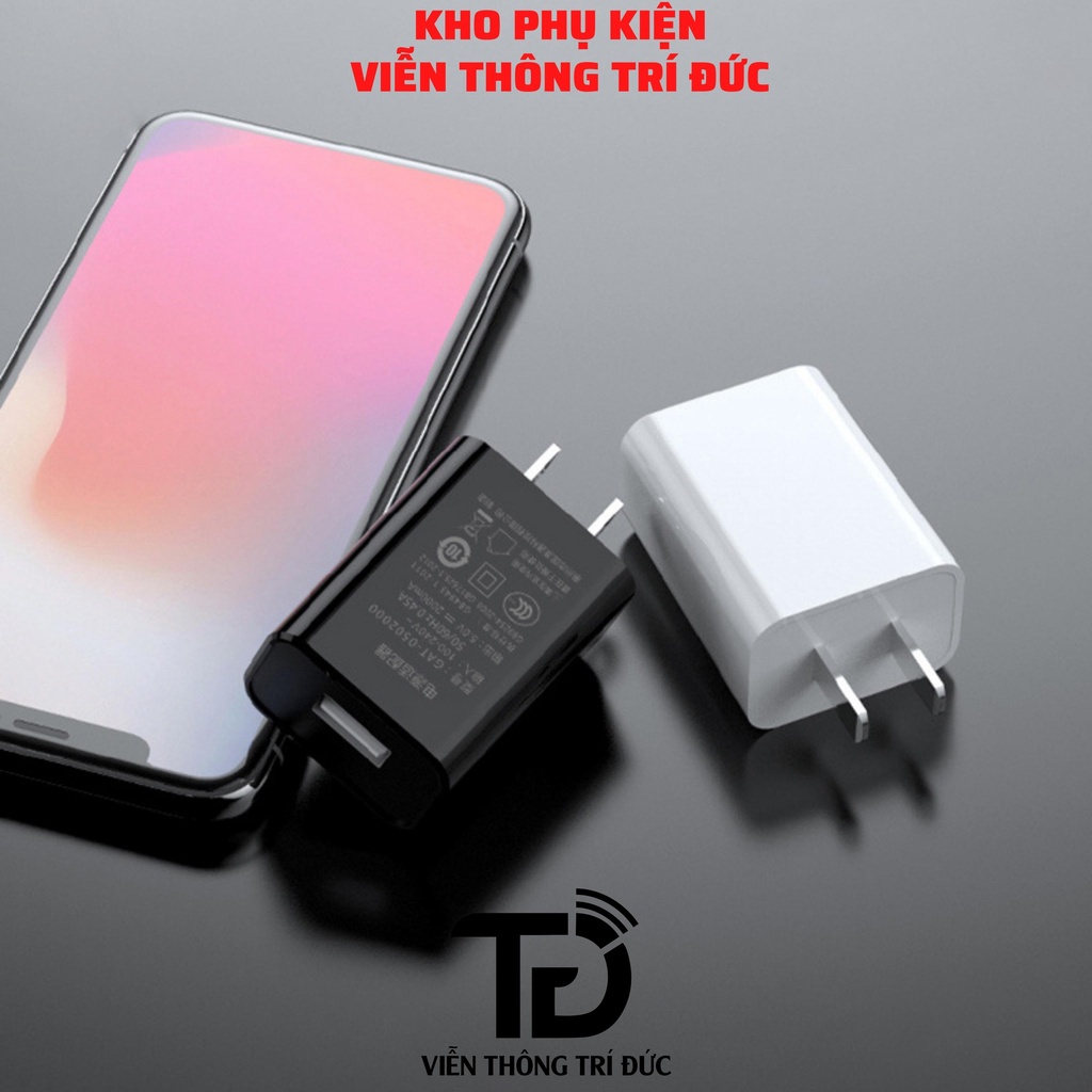 Củ Sạc 5V 1A Dành Cho Điện Thoại iPhone Samsung Huawei Xiaomi Oppo... Sạc Tai nghe Bluetooth Airpod Airpods i12 Giá Rẻ
