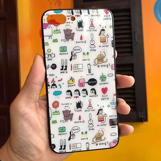 [GIÁ HUỶ DIỆT] Ốp Lưng Iphone Mặt Lưng Kính In Hình Cute  IPhone 7 Plus