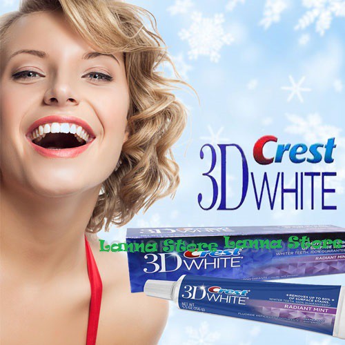 Kem đánh răng Crest 3d White Radiant Mint siêu trắng sáng 116 gram - Mỹ