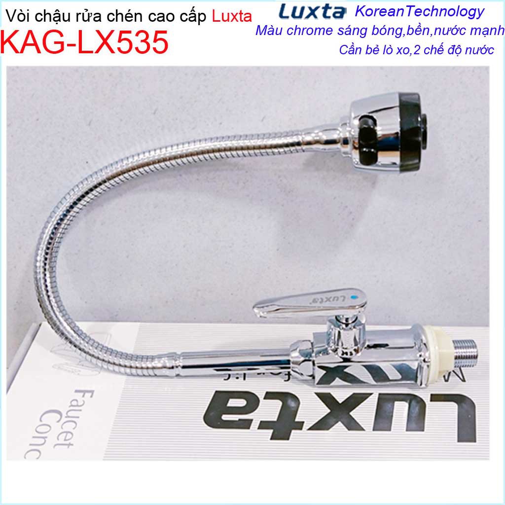 Vòi bếp lạnh cần bẻ Luxta KAG-LX535, Vòi chậu rửa chén bát lạnh lò xo nước mạnh sử dụng tốt