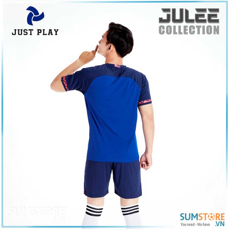 Áo Đá Banh Không Logo Nam Nữ Cao Cấp Just Play Julee Xanh Bích - Đồ Đá Banh Thể Thao Mới Nhất