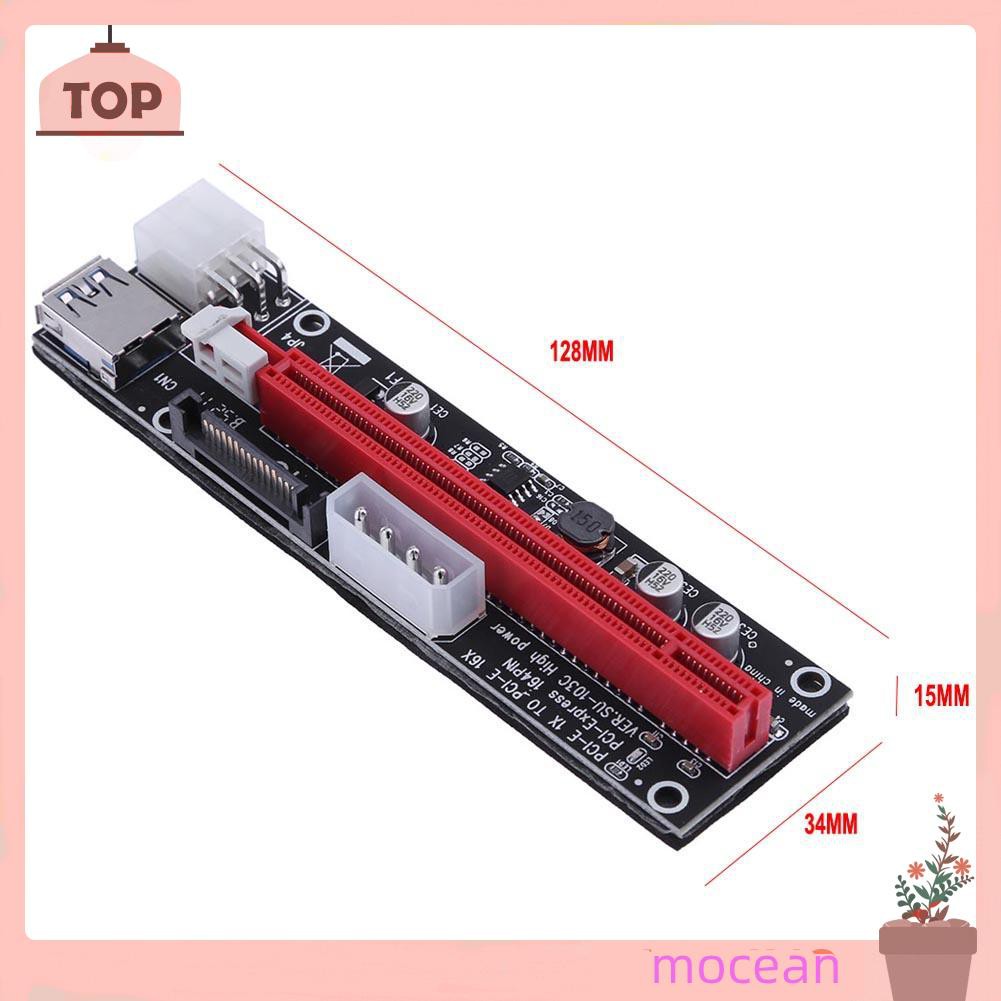 Card Mở Rộng 4pin 6pin Sata 1x Sang 16x Cho Mining