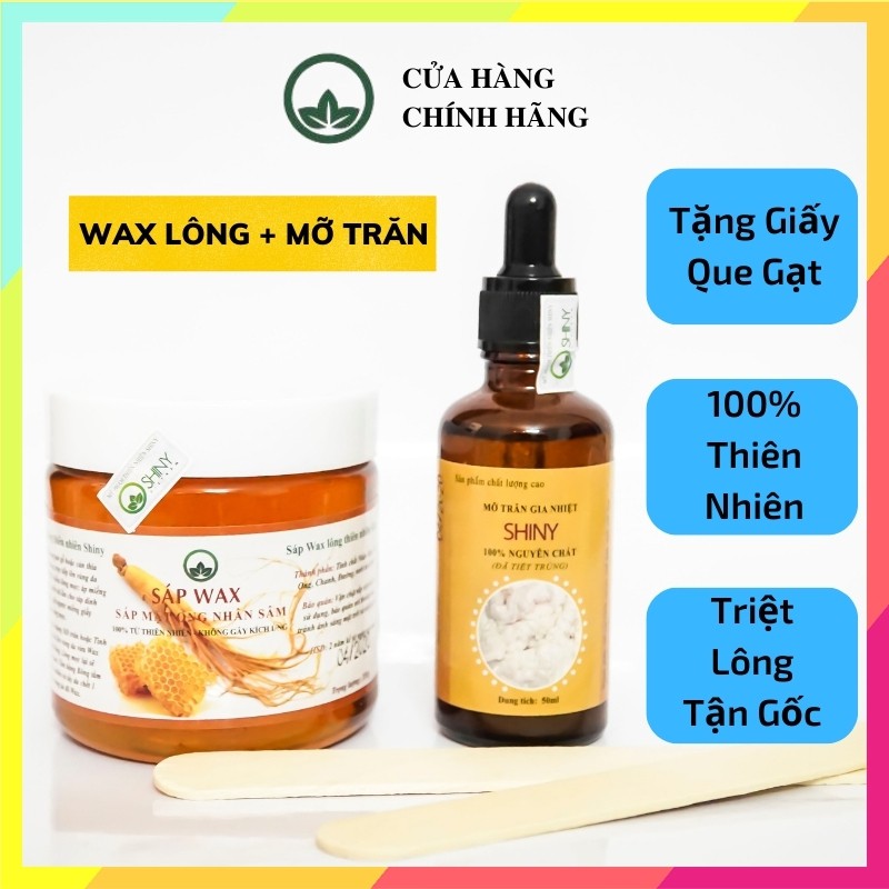 Wax Lông Nách Chân Tay Bikini Vùng Kín Với Mỡ Trăn Triệt Lông Shiny Dạng Sáp Was Lông Mật Ong Tận Gốc Combo An LÀnh