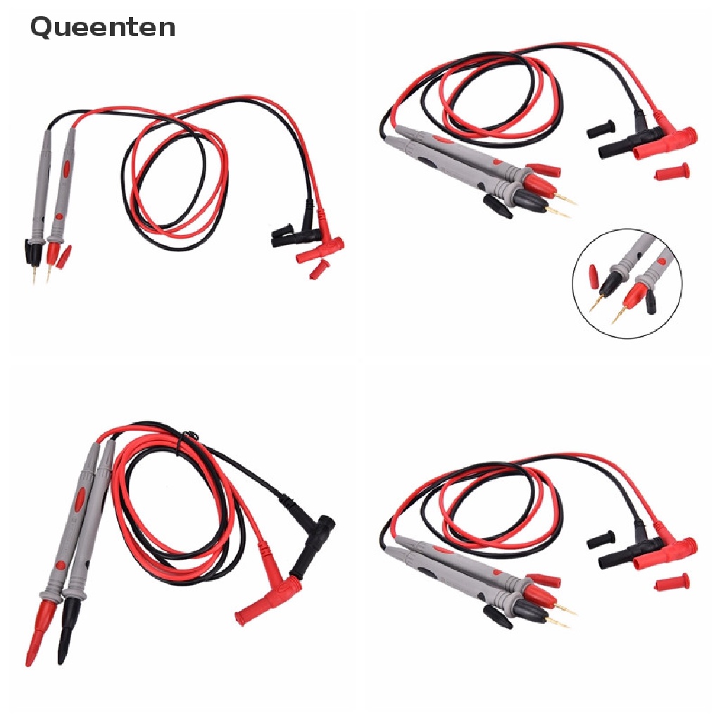 Queenten 2pcs Hot Universal Digital Multimeter Multi Meter Test Lead Probe Wire Pen Cable QT