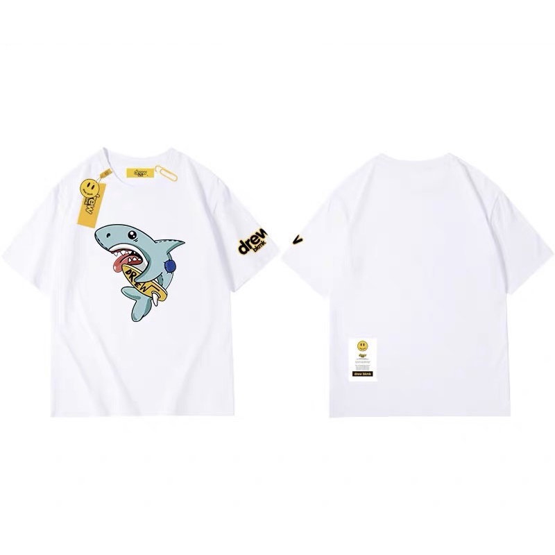 ￼￼￼Áo thun tay lỡ unisex Drew Baby shark new cho bé và gia đình , samyy_vn