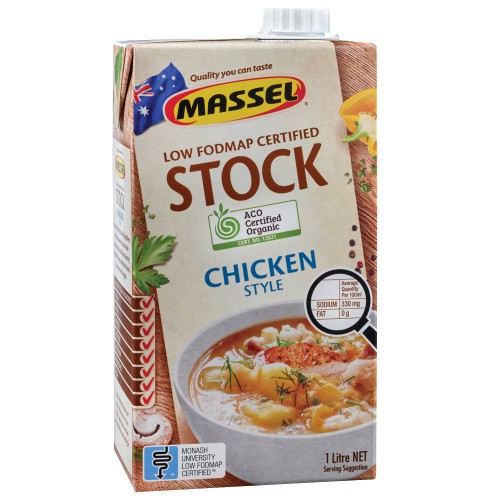 Nước Dùng Hầm Sẵn Vị Gà Massel Organic Liquid Stock Chicken Style 1 Lít của Úc