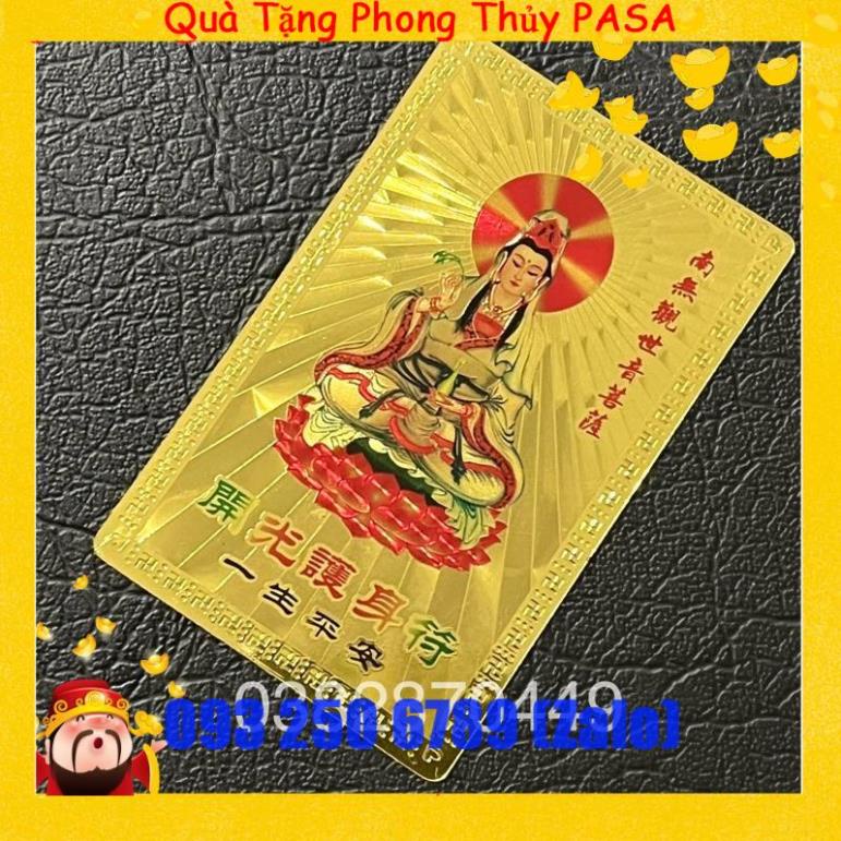 Kim Bài Quan Thế Âm Bồ Tát Bình An Phù Hợp phong Thuỷ Đẹp Lung Linh