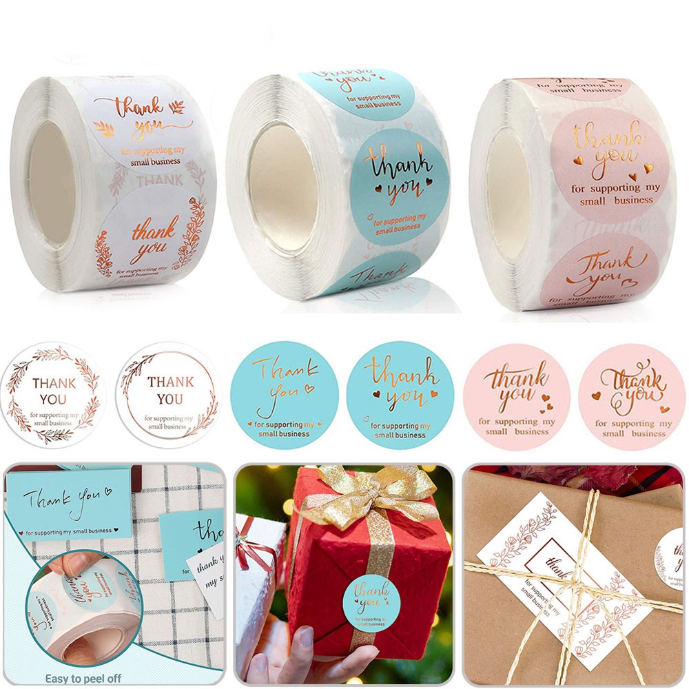 Nhãn Dán Túi Bánh Chữ Thank You Xinh Xắn