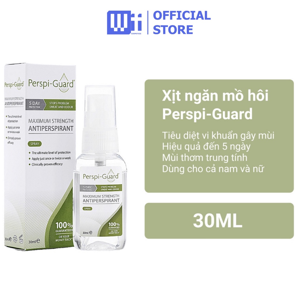 Combo Lăn khử mùi + Xịt khử mùi cao cấp Perspi Guard 30ml - CHÍNH HÃNG
