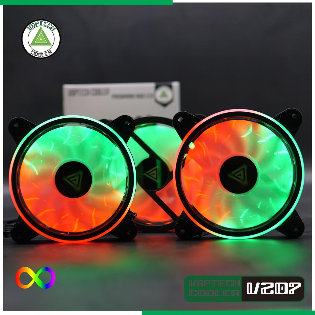 Bộ Kit 3 Fan VSPTECH V207 LED ARGB