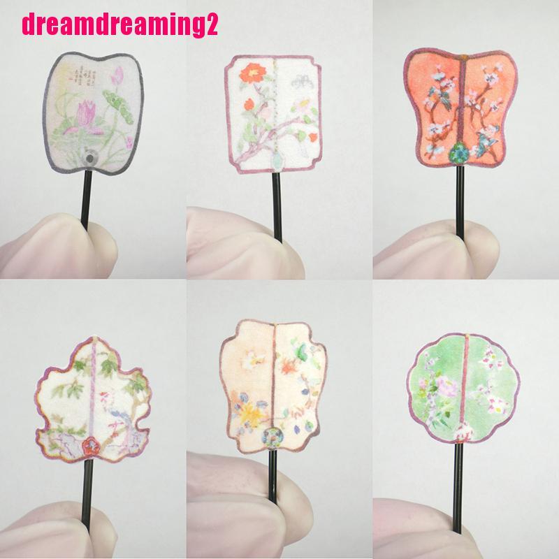 Set 2 Quạt mini Trang Trí Nhà Búp Bê Tỉ Lệ 1: