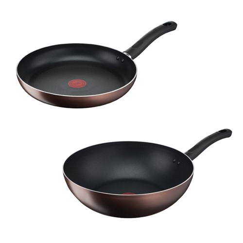 Combo Tefal Day By Day Chảo chiên 24cm &amp; Chảo xào 26cm