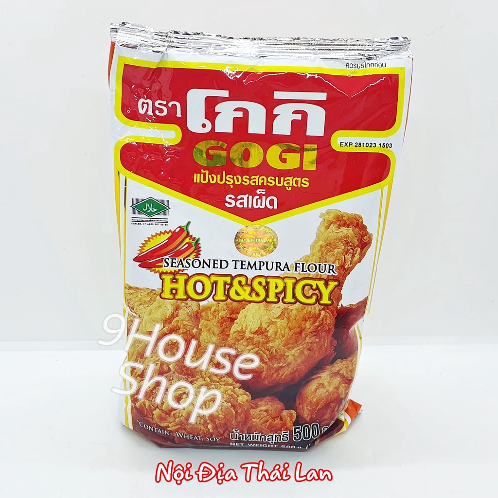 (DATE 28/10/2023) Bột Chiên Gà Giòn GOGI Thái Lan 500gram