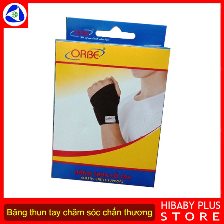 Băng thun cổ tay ORBE chăm sóc chấn thương giúp cố địnhcổ tay giảm đau. Hộp 1 chiếc