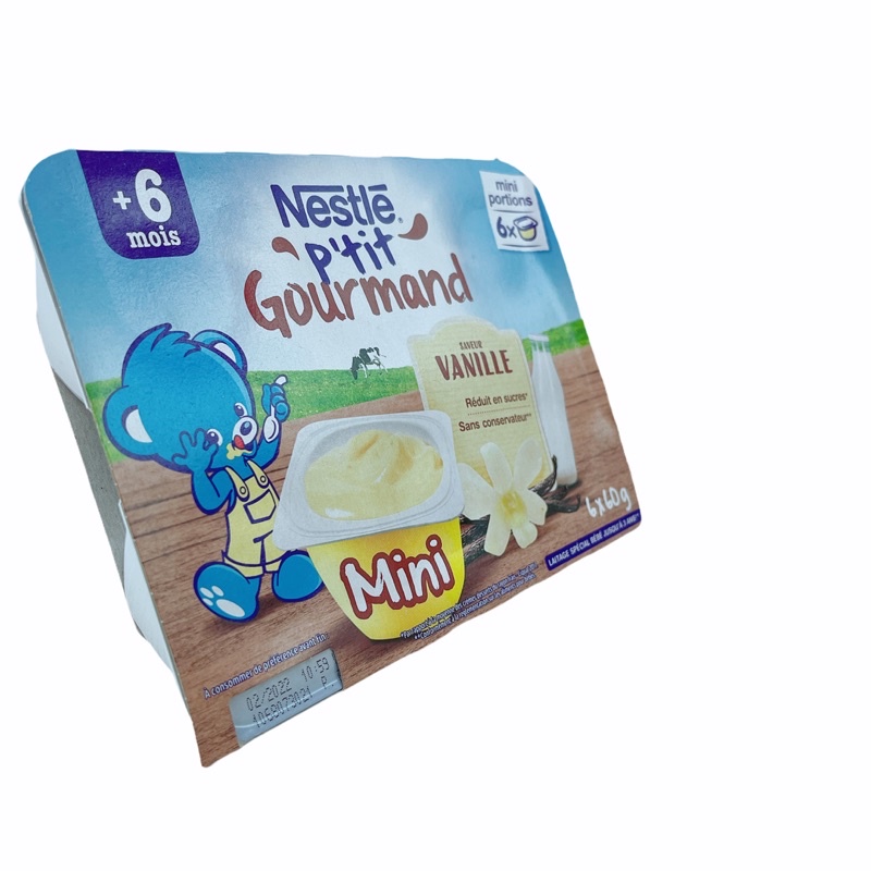 Váng sữa Nestle Pháp 6*60g vị vanille date 2022