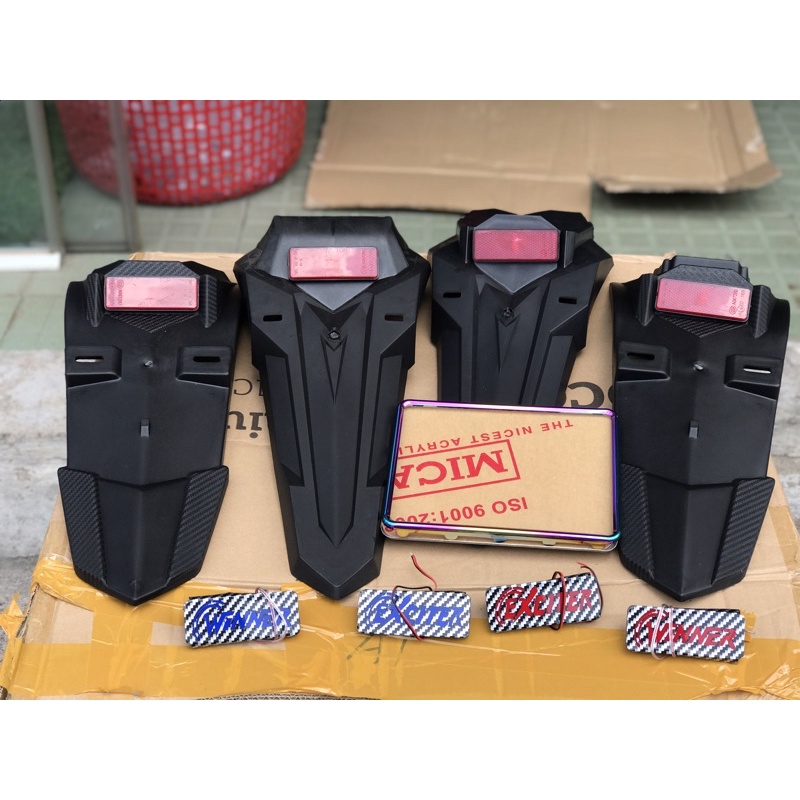 Dè sau ex 150, Ex 155, Exciter 150 155, Ex150, Ex155 Kiểu FZ Bảo Hành 1 Năm - Đèn led gắn dè chữ Exciter - Khung Biển Số