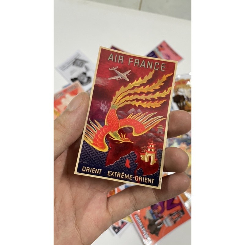 Bộ 46 Sticker vintage hình dán trang trí RETRO VIỆT NAM XƯA, SÀI GÒN XƯA