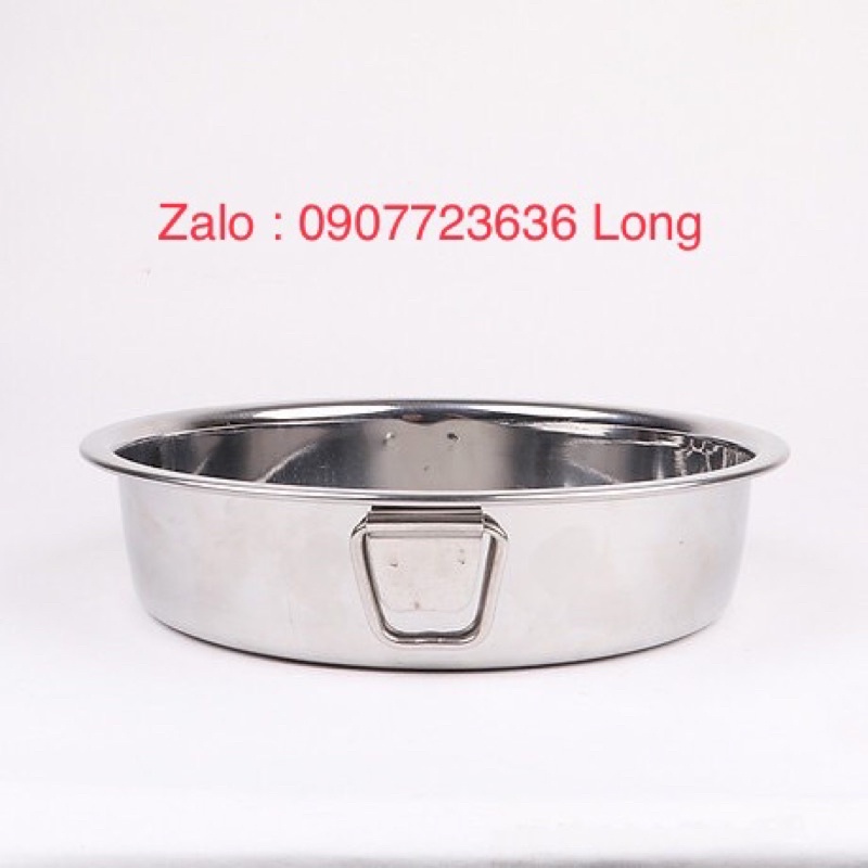 Khay inox tròn, Bơ Inox ,Xửng Tròn Inox , hấp đa năng , Cao Cấp Đủ Size từ 16cm đến 30cm cao 5cm