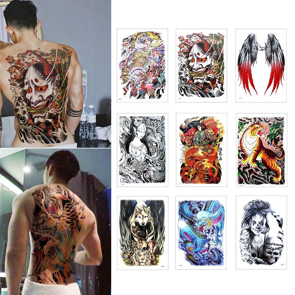 NIUYOU Hình Xăm Dán Tạm Thời Chống Thấm Nước Cho Nam Và Nữ Lưng