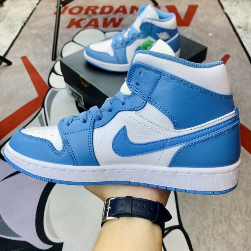 Giày thể thao sneaker Jordan 1 AJ1 Mid UNC Hàng SC