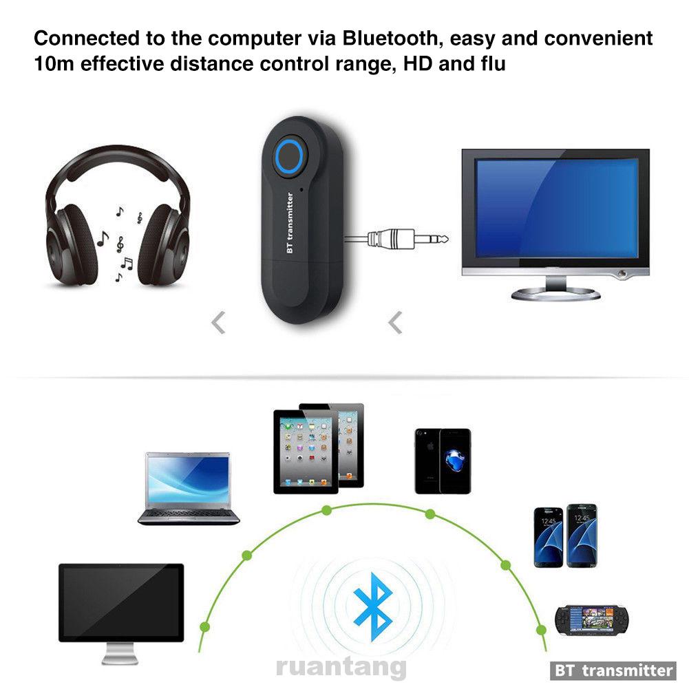 Bộ Truyền Tín Hiệu Âm Thanh Bluetooth Có Dây Màu Đen Cho Tv Usb Đầu Cắm 3.5mm