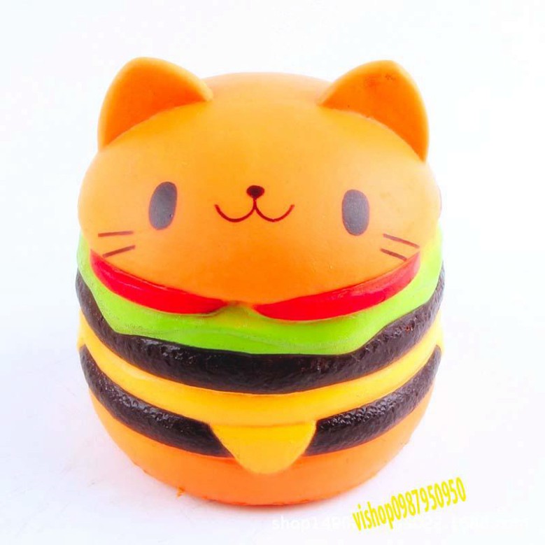 Bán ĐỒ CHƠI SQUISHY BÁNH HUMBUGER MÈO ĐẸP Siêu rẻ