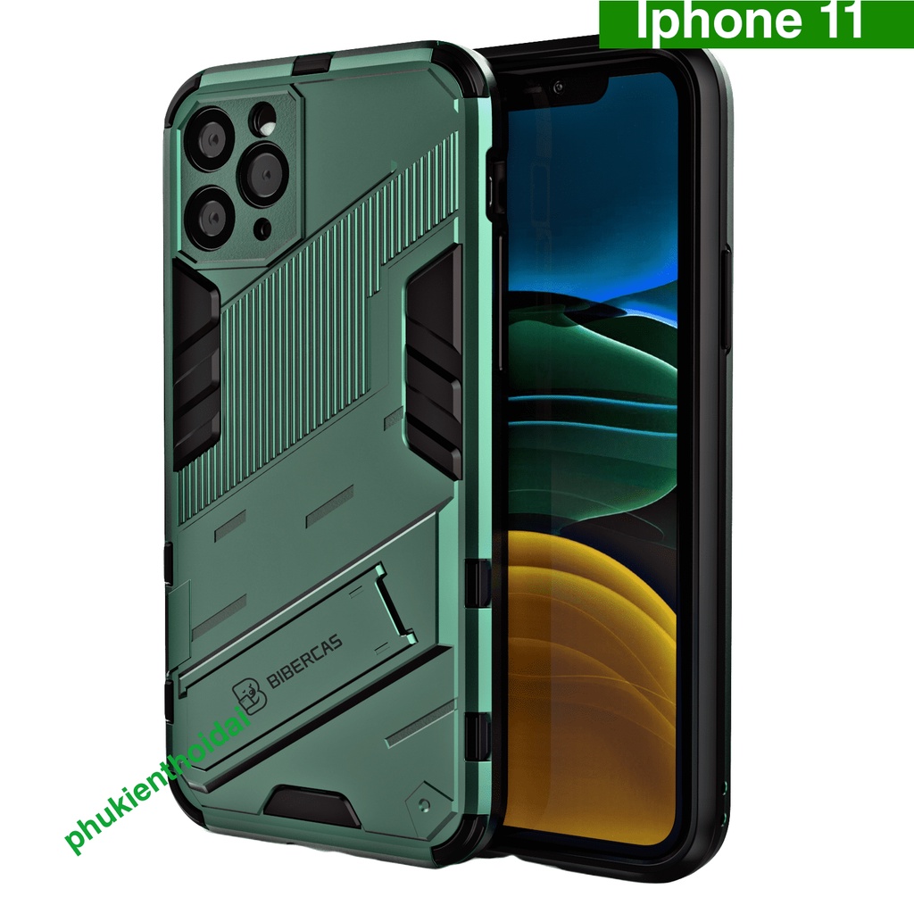 Ốp lưng Iphone 11 Iron Man Ver 2 chống sốc giá đỡ xem phim bảo vệ camera siêu bền
