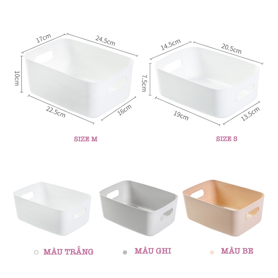 Hộp Đựng Đồ Nhựa Đa Năng, Hộp Đựng Đồ Có Tay Cầm Phong Cách Nhật Bản Siêu Cứng Cáp Q001