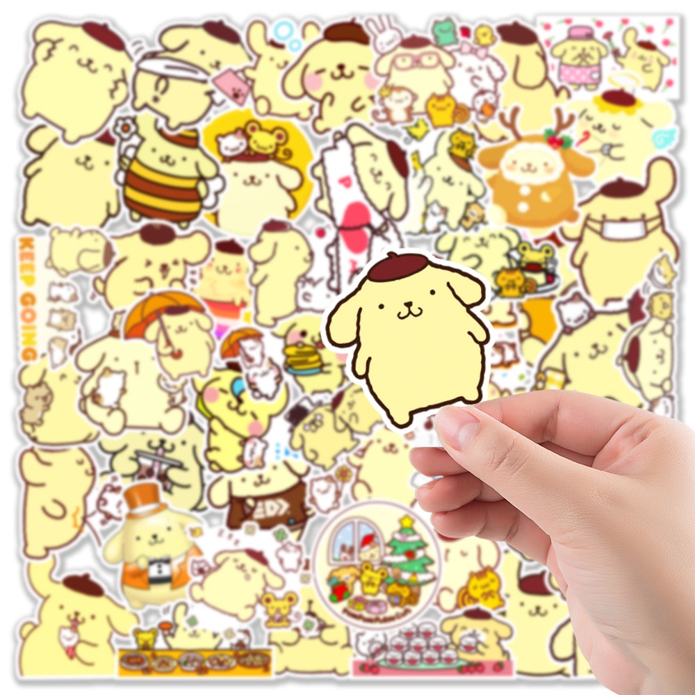 [ 50 hình] Sticker Cute bánh Pudding dễ thương Nhãn Dán Chống Thấm Nước Sticker Hoạt Hình animal Dán Laptop điện thoại