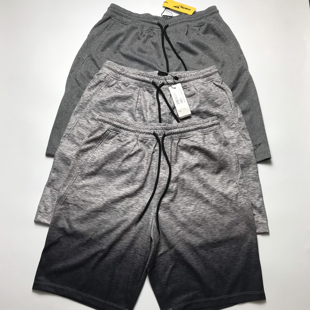 Quần short thun nam Kwin cạp chun màu xám phom regular fit suông nhẹ, chất thoáng mát bền màu - KSO010S1