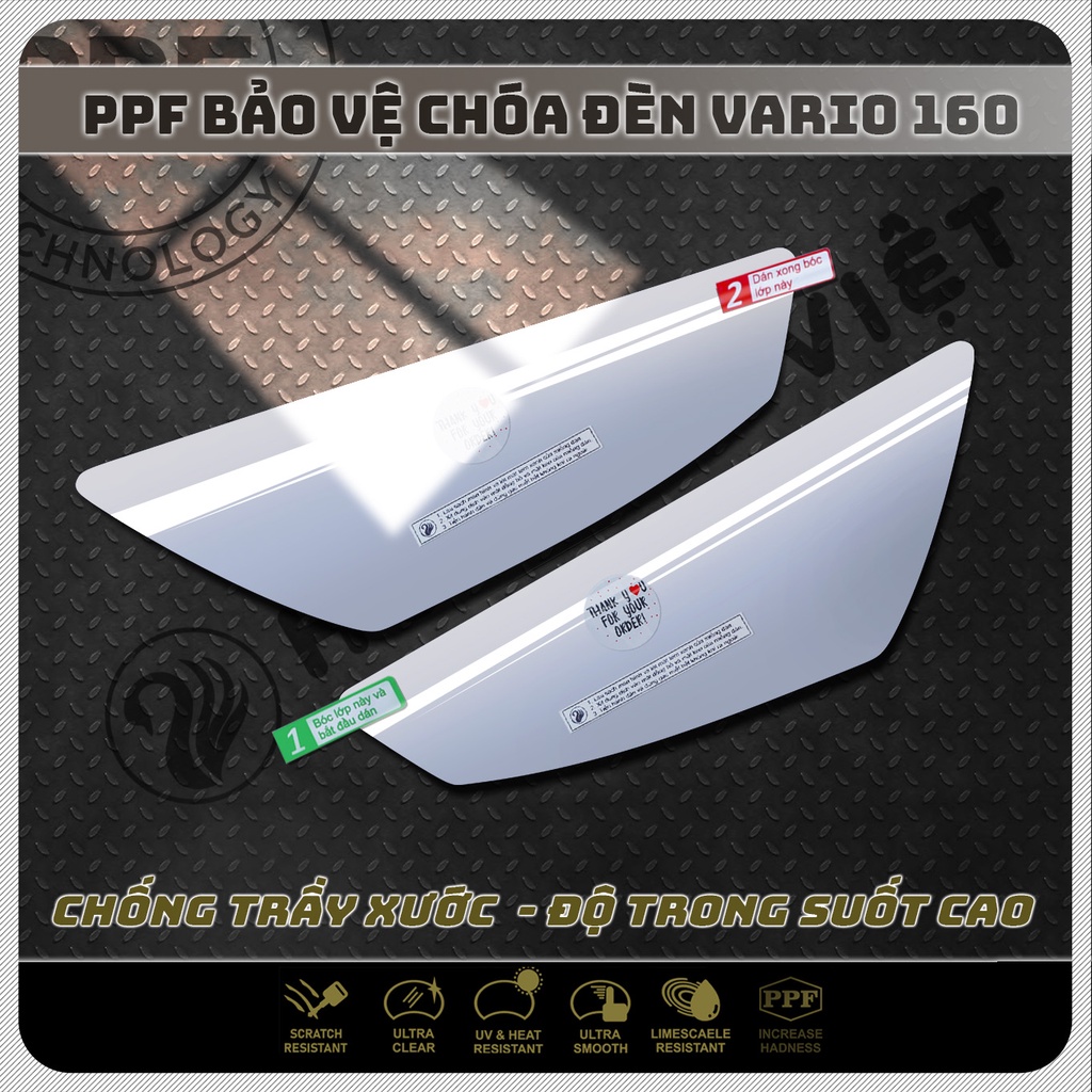 PPF CHÓA VARIO 160 | Miếng dán bảo vệ chóa đèn VARIO 160 chống trầy xước CHÓA ĐÈN